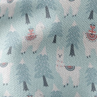 Christmas Tree And Alpaca Waterproof Canvas