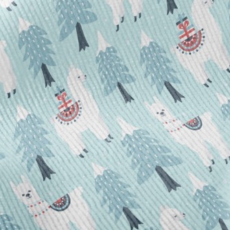 Christmas Tree And Alpaca Standard Corduroy