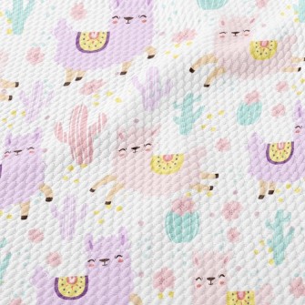 Cute Alpaca Birdseye Piqué