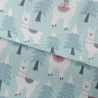 Christmas Tree And Alpaca Waterproof Oxford