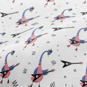 Goose Playing Guitar Performance Linen