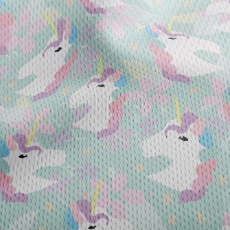 Flowers And Unicorns Athletic Mesh Flat Back