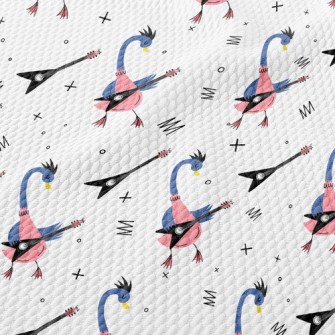 Goose Playing Guitar Birdseye Piqué