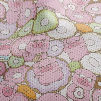 Donut Piggy Athletic Mesh Flat Back