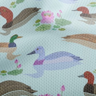 Pond With Ducks Athletic Mesh Flat Back