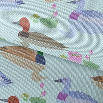 Pond With Ducks Waterproof Oxford