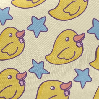 Yellow Duck And Stars Twill