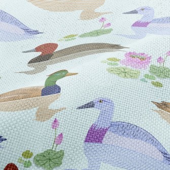Pond With Ducks Performance Linen
