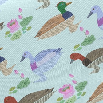 Pond With Ducks Twill