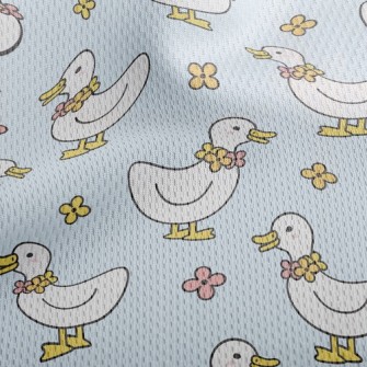Duck And Flower Necklace Athletic Mesh Flat Back