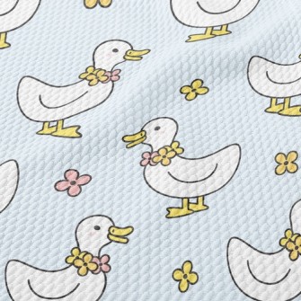 Duck And Flower Necklace Birdseye Piqué