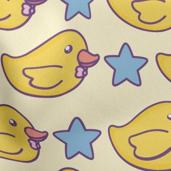Yellow Duck And Stars Stretch Ponte