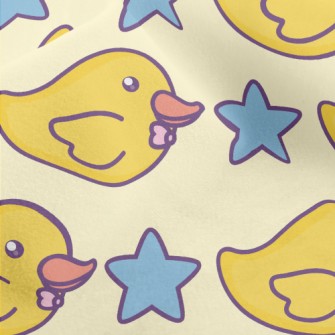 Yellow Duck And Stars Micro Fleece
