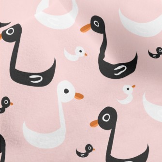 Black And White Goose Micro Fleece
