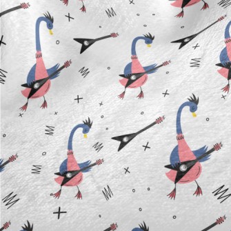 Goose Playing Guitar Minky