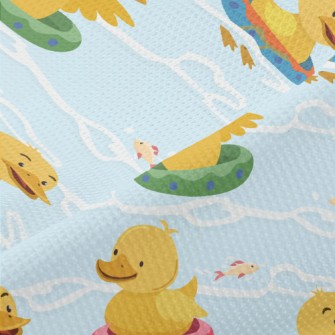 Swimming Circle Duck Piqué