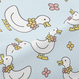 Duck And Flower Necklace Piqué