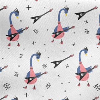 Goose Playing Guitar Jersey Backed Fleece