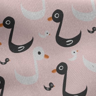 Black And White Goose Jersey Backed Fleece