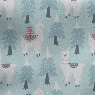 Christmas Tree And Alpaca Jersey Backed Fleece