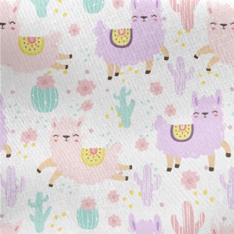 Cute Alpaca Jersey Backed Fleece