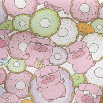 Donut Piggy Jersey Backed Fleece