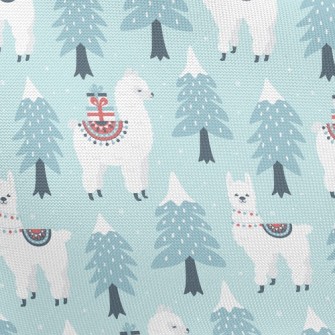 Christmas Tree And Alpaca Pongee