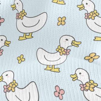 Duck And Flower Necklace Stretch Jersey