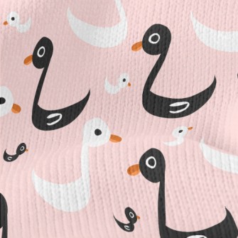 Black And White Goose Stretch Jersey