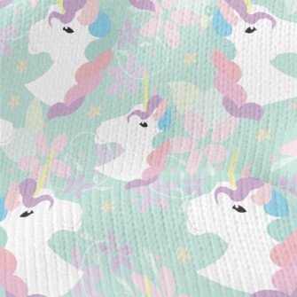 Flowers And Unicorns Stretch Jersey