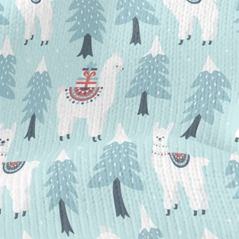 Christmas Tree And Alpaca Stretch Jersey