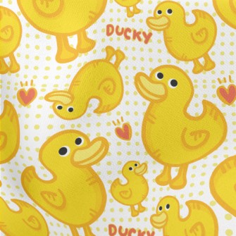 Yellow Duck Lightweight Cotton Poplin