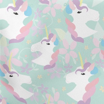 Flowers And Unicorns Lightweight Cotton Poplin