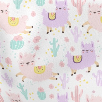 Cute Alpaca Lightweight Cotton Poplin