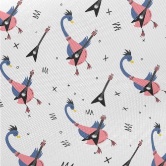 Goose Playing Guitar Midweight Cotton Poplin