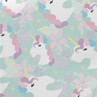 Flowers And Unicorns Midweight Cotton Poplin
