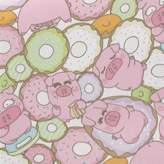 Donut Piggy Midweight Cotton Poplin