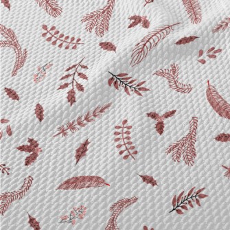 Elegant Falling Leaves Birdseye Piqué