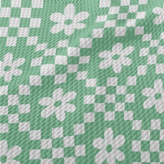 Flower Checkerboard Birdseye Piqué