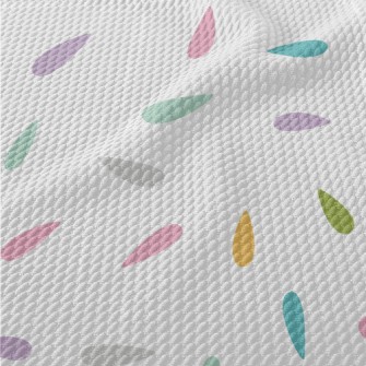 Colorful Water Drop Geometry Birdseye Piqué