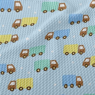 Cute Big Truck Birdseye Piqué