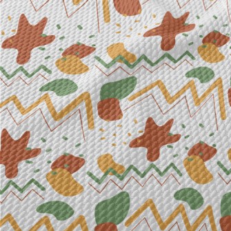 Color Block Wave Lines Birdseye Piqué