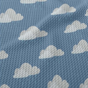 Cloudy Rainy Day Birdseye Piqué