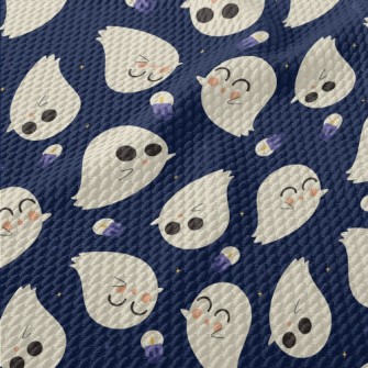 Cute Ghost Candle Birdseye Piqué