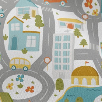 Busy City Road Chiffon