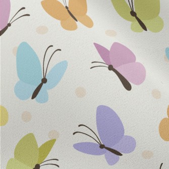 Colorful Flying Butterflies Chiffon