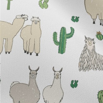 Cute Alpaca Cactus Chiffon