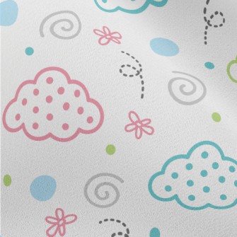 Geometric Dots Clouds Chiffon