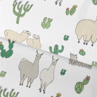 Cute Alpaca Cactus Waterproof Oxford