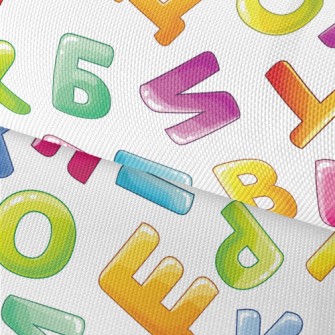 Color Saturated English Words Waterproof Oxford